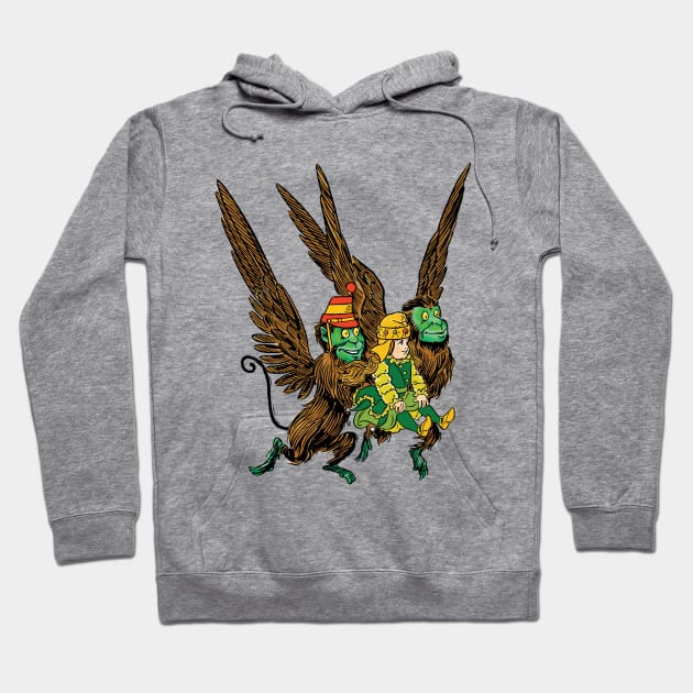 Dorothy with Flying Monkeys, Wizard of Oz Hoodie by MasterpieceCafe